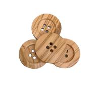 BOTIBOTON - 50 Naturholzknöpfe mit 4 Löchern - knöpfe aus holz - kinderknöpfe (12,15,18,20,25 mm) - Olivenholz - Helles Holz - Nähzubehör - Hergestellt und versandt aus SPANIEN (20 mm)