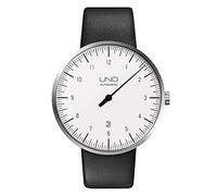 botta Einzeigeruhr Herren Schweizer Automatikwerk mit Lederarmband UNO (44 mm, Weiß)