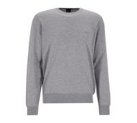 BOSS Black Pullover Herren Slim Fit Rundhals Schurwolle grau, XXL