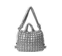 Bottone Geräumige Puffer Handtasche aus Nylon mit großem Fassungsvermögen, verstellbarer Riemen, Umhängetasche, gesteppter, gepolsterter Rucksack für Damen und Herren, Einkaufstasche
