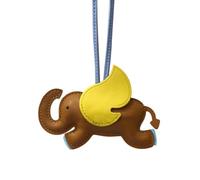 Bottone Niedlicher Elefanten-Taschenanhänger, schicker Schlüsselanhänger aus PU-Leder, Handy-Riemen, Kette, stilvoller Schlüsselanhänger für Mode-Enthusiasten, braun, One size