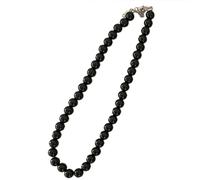 Bottone Runde Imitationsperlen Halskette, Strang Halskette, schwarze Perlen, Party, runde Imitationsperlen Halskette, Schlüsselbeinkette, Perlen Schlüsselbeinkette, Schmuck, elegante Perle