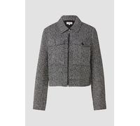 Bouclé-Jacke mit aufgesetzten Taschen 48 schwarz 2172947.9999.48