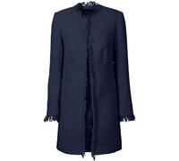 Longblazer BONPRIX, Damen, Gr. 38, dunkelblau, Obermaterial: 100% Polyester. Futter: 100% Polyester, regular fit, Blazer Longblazer, eleganter Bouclé-Look, Regular Fit, mit langem Arm (25141663-38)