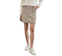 Minirock STREET ONE Gr. 42, braun (rich mocha), Damen, Stoff, 100% Polyester, gemustert, Röcke, mit Reißverschluss und Taschen (79197569-42) rich mocha