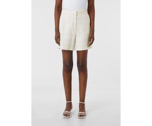 Bouclé-Shorts mit dezentem Glitzergarn weiß 42