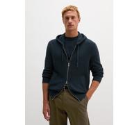 Bouclé-Strickjacke regular blau M