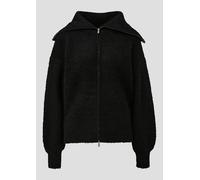 Bouclé-Strickjacke XXL schwarz 2173131.9999.XXL