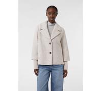 Comma Boucléjacke mit Rippbündchen und Reverskragen