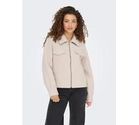 Bouclèjacke ONLY "ONLMALO BOUCLE JACKET OTW NOOS", Damen, Gr. S, beige (pumice stone detail:melange), Bouclé, Obermaterial: 100% Polyester, meliert, Jacken (21279519-S) pumice stone detail:melange