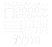 BOULESENM 48 Stück Plastik Piercing für op, 14G 16G 20G Klare Piercing Retainers Set, Kunststoff Piércing Set Acryl Labret Piércing Septum Zungenpiercing Kunststoff Augenbrauen