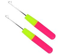 BOUMVID Latch Hook Set, 2 Stück Latch Häkelnadel Haken, Crochet Knüpfnadel Haar Häkelnadel, Strickhaken für Heimwerken, Basteln, Flechten Häkelnadeln, 3,8mm & 5,7mm