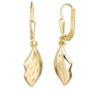 Boutons 333 Gold Gelbgold teil matt Ohrringe Ohrhänger Goldohrringe