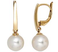 Boutons 585 Gold Gelbgold 2 Süßwasserperlen Perlen Ohrringe Ohrhänger