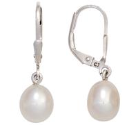 Boutons 925 Sterling Silber 2 Süßwasser Perlen Ohrringe Ohrhänger Perlenohrringe