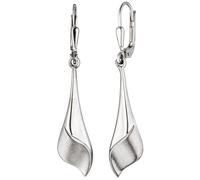 Boutons 925 Sterling Silber mattiert Ohrringe Ohrhänger Silberohrringe