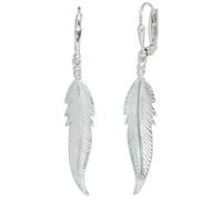 Boutons Feder 925 Sterling Silber Ohrringe Ohrhänger