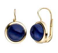 Boutons rund 333 Gold Gelbgold 2 Lapislazuli blau Ohrringe Ohrhänger