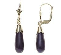 Boutons Tropfen 333 Gold Gelbgold 2 Lapislazuli blau Ohrringe Ohrhänger