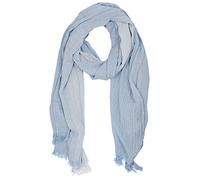 Bovari Herren Schal - Baumwolle Viskose Mix - mehrfarbiger Streifen Schal - Ganzjahresschal - soft/weich (Hell-Blau)