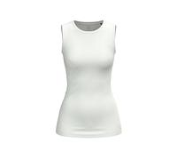 Boviva 40000 Damen Basic Unterhemd Tanktop Tank ärmellos ohne arm T-Shirt (Tshirt) Oberteile, Basics Shirts aus Baumwolle einfarbig für den Sommer Venus White,46