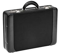 Bowatex Aktenkoffer Laptop Arbeitskoffer für Beruf Plus Dehnfalte Schwarz 46 cm