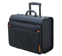 Bowatex Aktenkoffer Pilotenkoffer Erweiterbar Rollen Akten Trolley Schwarz 47 cm