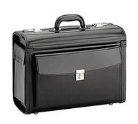 Bowatex Aktenkoffer Pilotenkoffer Leder Dokumentenkoffer 46 cm Schwarz