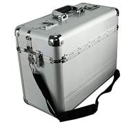 Bowatex Aktenkoffer Umhänge Gurt Alukoffer Pilotenkoffer Alu Koffer Silber 46cm