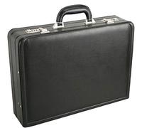 Bowatex Großer Kunstleder Aktenkoffer 46 cm Plus Erweiterbar Schwarz D&N