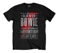 Rock Off Trade T-Shirt David Bowie Hammersmith Odeon Unisex Schwarz Größe XL
