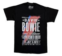 David Bowie Herren Hammersmith Odeon Slim Fit T-Shirt schwarz, Schwarz, 2X