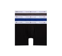 Boxer "3P BOXER BRIEF", Herren, Gr. L (52), 3 Stk., blk, drk ash, wdg blu, Jersey, Obermaterial: 95% Baumwolle, 5% Elasthan, TOMMY HILFIGER UNDERWEAR, körpernah, Unterhosen, mit längerem Bein und Tomm
