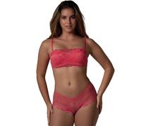 Boxer AFTER EDEN "ANNA", Damen, Gr. S, pink (bright pink), Spitze, Obermaterial: 88% Polyamid, 12% Elasthan. Zwickel: 100% Baumwolle, unifarben, körpernah, Unterhosen Hipster-Panty, mit wunderschöner