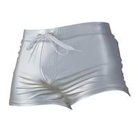 Boxer-Badehose Badeshorts Herren Schwimmhose Shorts Panty Glossy metallic Glanz Männer Bademode Kurze Schnelltrocknend Badepants Boxerbadehose Sommer Shorts Mode Strand Surfing Slips
