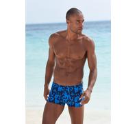 Boxer-Badehose CHIEMSEE, Herren, Gr. 4, N-Gr, blau, Polyamid, gemustert, Badehosen, mit Innenkordel (298676-4) blau