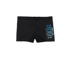 Boxer-Badehose CHIEMSEE, Kinder, Gr. 158/164, N-Gr, schwarz, Polyamid, Badehosen, mit Logodruck (715789-158) schwarz
