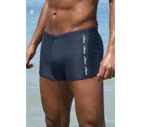 Boxer-Badehose S.OLIVER, Damen, Gr. 6, N-Gr, blau (marine), Recycling-Polyamid, unifarben, Badehosen, mit Markenschriftzügen (21261851-6) marine