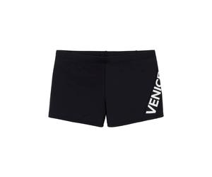 Boxer-Badehose VENICE BEACH, Herren, Gr. 6, N-Gr, schwarz, Recycling-Polyamid, unifarben mit Farbeinsatz, Badehosen, mit Logo-Schriftzug (96418327-6) schwarz