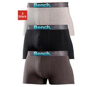 Bench Herren Boxershorts Retroshorts | 3 Stück (M | 5, Schwarz | Grau Melange | Dunkelgrau)