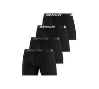 Boxer BENCH. "Boxershorts für Herren", Herren, Gr. M (5), 4 Stk., schwarz, Jersey, Obermaterial: 92% Baumwolle, 8% Elasthan (LYCRA), unifarben, eng, Unterhosen, Unterhose mit längerer Beinform aus Bau
