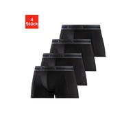 Boxer BENCH. "Boxershorts für Herren", Herren, Gr. S, 4 Stk., grau (schwarz, anthrazit, meliert), Jersey, Obermaterial: 95% Baumwolle, 5% Elasthan, unifarben, körpernah, Unterhosen, Unterhosen mit Ove