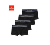 Boxer BENCH. "Boxershorts für Jungen", Jungen, Gr. 134/140, 4 Stk., grau (schwarz, anthrazit, meliert), Jersey, Obermaterial: 95% Baumwolle, 5% Elasthan, unifarben, körpernah, Unterhosen Unterhose Box