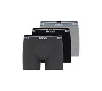 Boxer BOSS "Boxer 3 PACK", Damen, Gr. L (52), schwarz (schwarz061), Jersey, Obermaterial: 95% Baumwolle, 5% Elasthan, unifarben, Unterhosen, mit farblich passendem Webbund (11389068-L) schwarz061