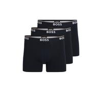 Boxer BOSS "Boxer 3 PACK", Damen, Gr. XL (54), schwarz (schwarz480), Jersey, Obermaterial: 95% Baumwolle, 5% Elasthan, unifarben, Unterhosen, mit farblich passendem Webbund (31123420-XL) schwarz480