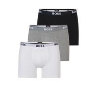 Boxer BOSS "Boxer 3 PACK", Herren, Gr. L (52), Jersey, bunt (assorted pre, pack), Jersey, Obermaterial: 95% Baumwolle, 5% Elasthan, unifarben, Unterhosen, mit farblich passendem Webbund (46159134-L) a