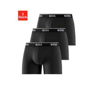 Boxer BOSS "Boxer 3 PACK", Damen, Gr. L (52), schwarz, Jersey, Obermaterial: 95% Baumwolle, 5% Elasthan, unifarben, Unterhosen, mit farblich passendem Webbund (60501820-L) schwarz
