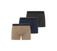 Boxer BOSS "Boxer Brief 3P Bamboo", Herren, Gr. M, 3 Stk., Jersey, open beige 280, Jersey, Obermaterial: 95% Viskose, 5% Elasthan, körpernah, Unterhosen, mit Logoschriftzug auf dem Bund (58422855-M) o