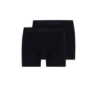 Boxer BOSS "BoxerBr 2P UltraSoft", Damen, Gr. M, 2 Stk., schwarz, Jersey, Obermaterial: 90% Modal, 10% Elasthan, unifarben, körpernah, Unterhosen, mit tonalem BOSS Logo-Elastikbund (53103969-M) schwar