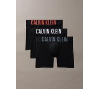 Boxer "BOXER BRIEF 3PK", Herren, Gr. M (50), 3 Stk., 3x schwarz, Jersey, Obermaterial: 88% Polyester, 12% Elasthan, CALVIN KLEIN UNDERWEAR, körpernah, Unterhosen, mit elastischem Logobund (70785449-M)